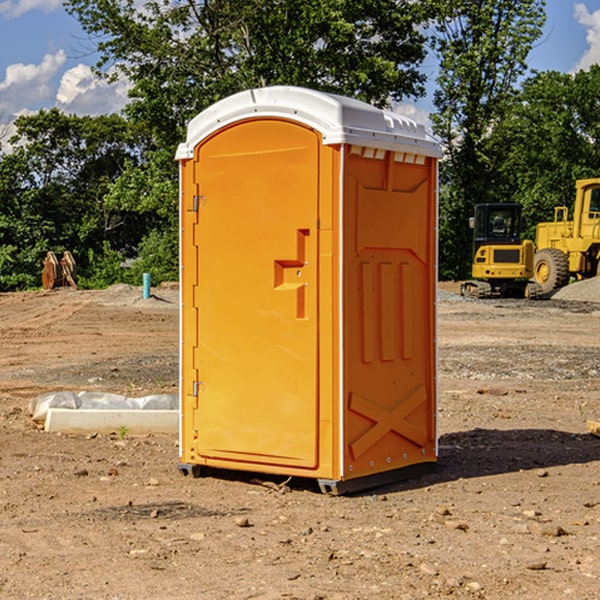 how often are the portable toilets cleaned and serviced during a rental period in Prairie City SD